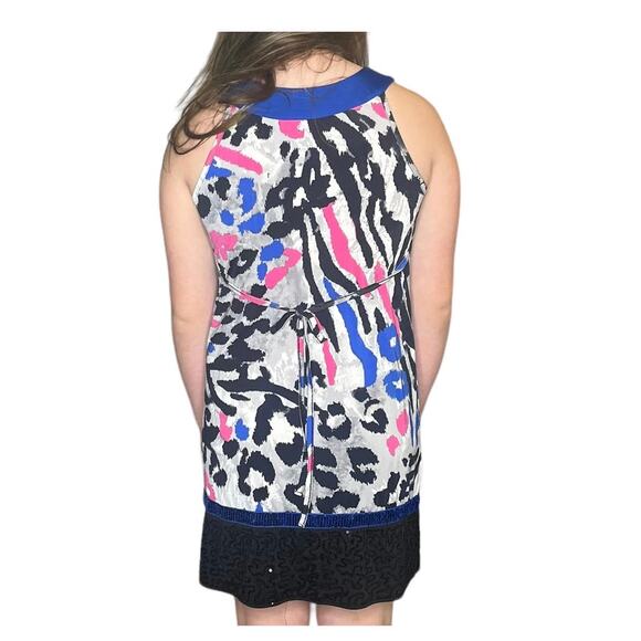 Justice Sequin Multi Color Mini DRESS Juniors Size 14 Sleeveless Leopard Print - Picture 9 of 10
